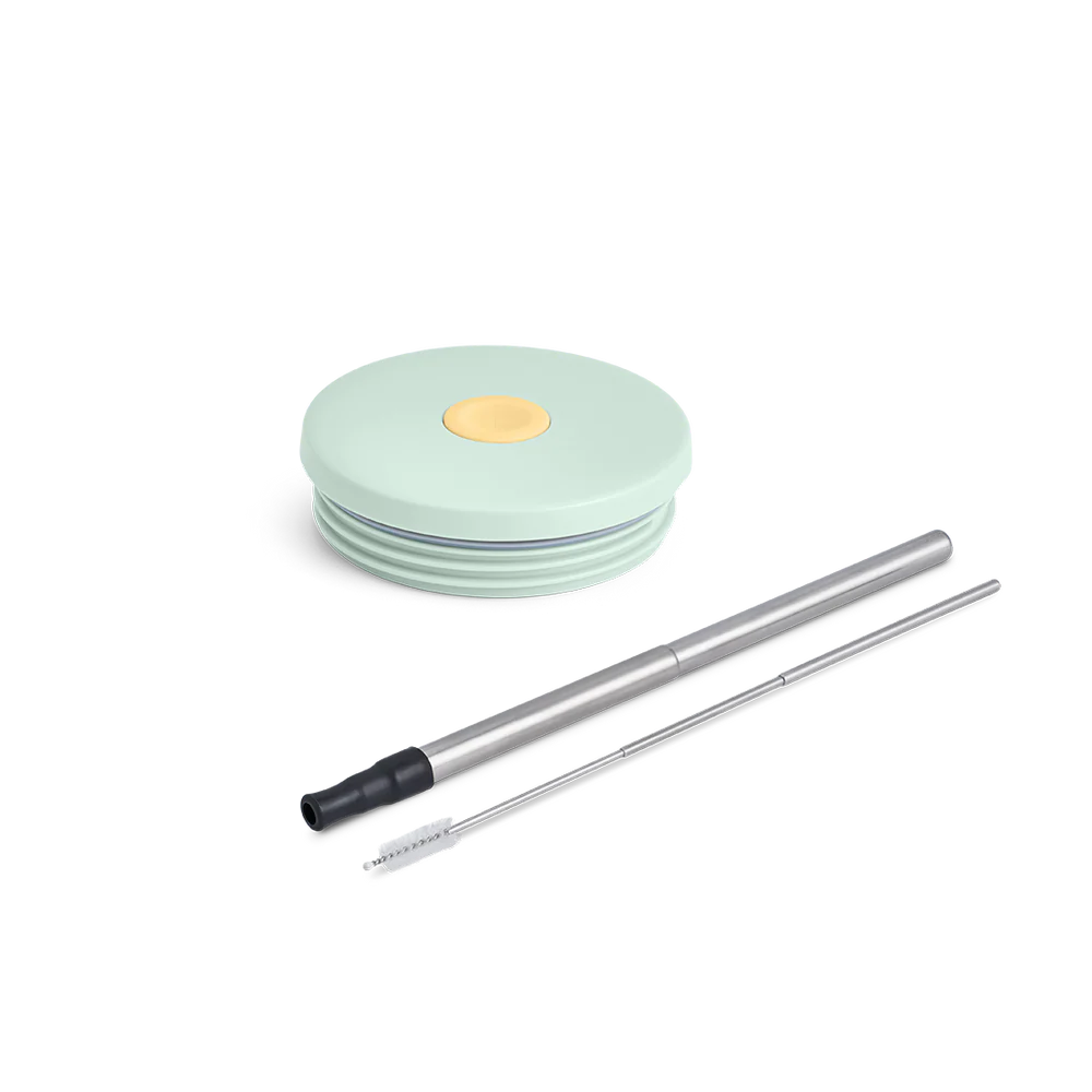 Retro Reel Sense Easy Straw Lid - ฝาแก้วน้ำแบบหมุนพร้อมหลอด