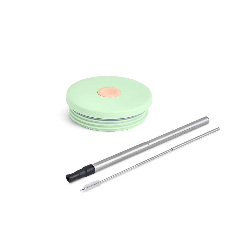 Retro Reel Sense Easy Straw Lid - ฝาแก้วน้ำแบบหมุนพร้อมหลอด